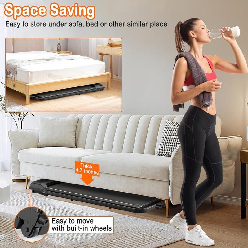 【#Outdoorfun】Over SELF Walking Pad Treadmill, Portable Folding Treadmill with Handle Remote Control, under Desk Treadmill Easy Storage Home Gym Fitness Equipment Workout Gear