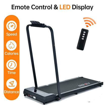 【#Outdoorfun】Over SELF Walking Pad Treadmill, Portable Folding Treadmill with Handle Remote Control, under Desk Treadmill Easy Storage Home Gym Fitness Equipment Workout Gear