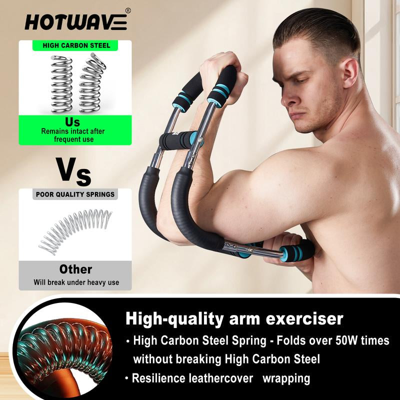 HOTWAVE Arm Trainer, Adjustable Chest Workout Equipment, Arm Trainer for Men, Chest Trainer for Men, Shoulder Muscle Training, Portable Spring Resistance Home Fitness Equipment Outdoorfun