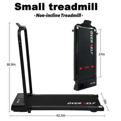 【#Outdoorfun】Over SELF Walking Pad Treadmill, Portable Folding Treadmill with Handle Remote Control, under Desk Treadmill Easy Storage Home Gym Fitness Equipment Workout Gear