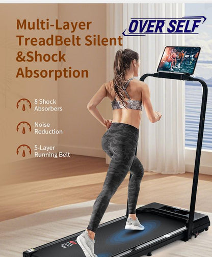 【#Outdoorfun】Over SELF Walking Pad Treadmill, Portable Folding Treadmill with Handle Remote Control, under Desk Treadmill Easy Storage Home Gym Fitness Equipment Workout Gear