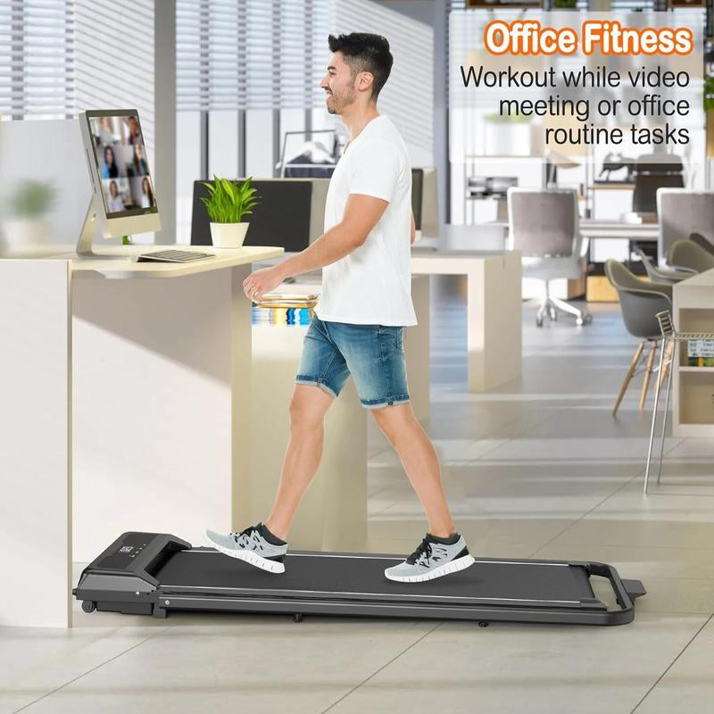 【#Outdoorfun】Over SELF Walking Pad Treadmill, Portable Folding Treadmill with Handle Remote Control, under Desk Treadmill Easy Storage Home Gym Fitness Equipment Workout Gear